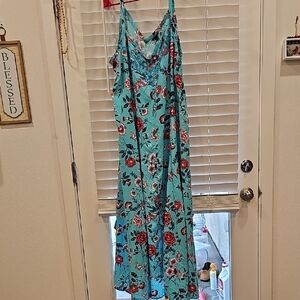Torrid Turquoise Floral Maxi Dress